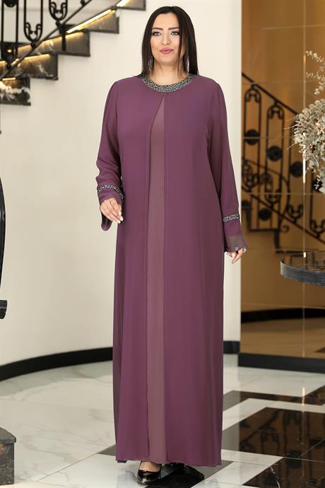 Sultan Tesettür Abiye Lavanta