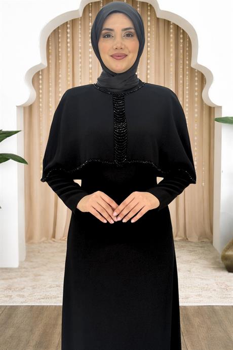 Sunay Tesettür Abiye Siyah