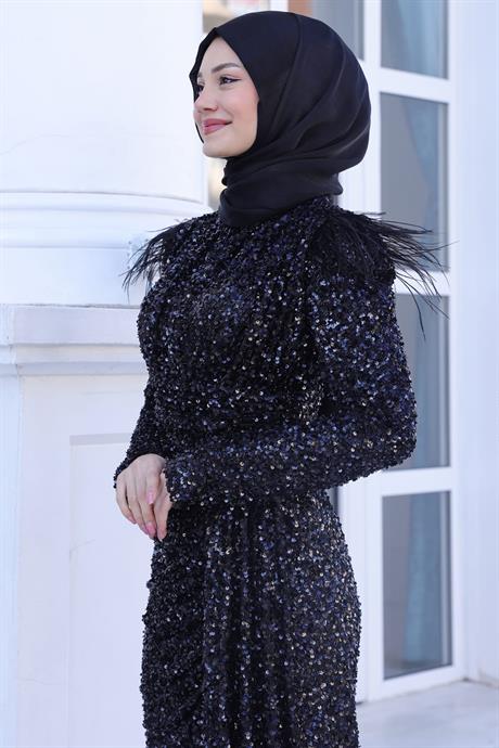 Şura Tesettür Abiye Siyah