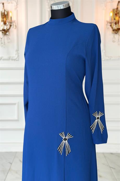 Tuay Tesettür Abiye İndigo