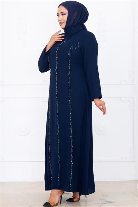 Tuna Tesettür Abiye Lacivert