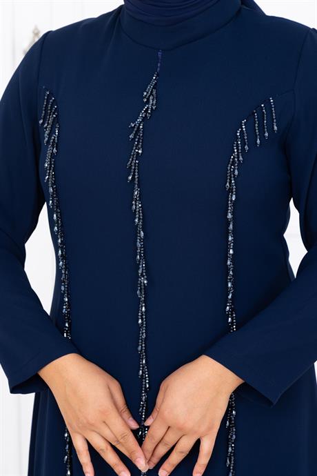 Tuna Tesettür Abiye Lacivert