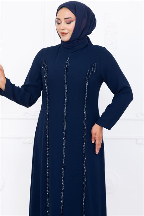 Tuna Tesettür Abiye Lacivert