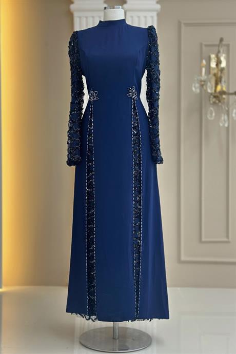 Tusem Tesettür Abiye Lacivert