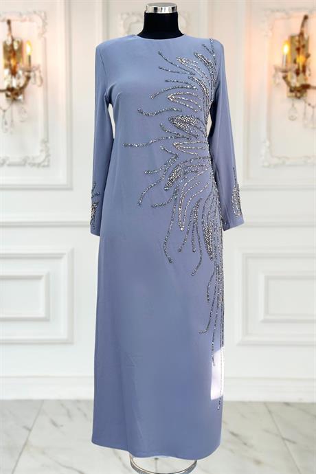 Vera Tesettür Abiye Gri