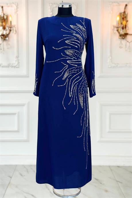 Vera Tesettür Abiye Lacivert