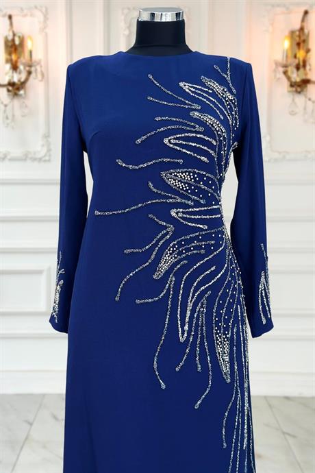 Vera Tesettür Abiye Lacivert