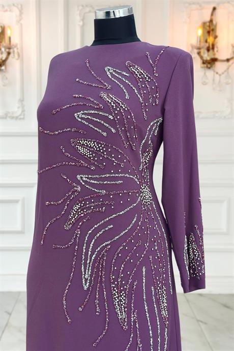 Vera Tesettür Abiye Lavanta