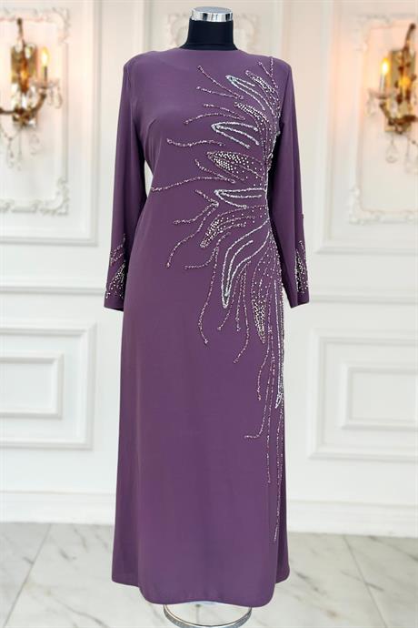 Vera Tesettür Abiye Lavanta