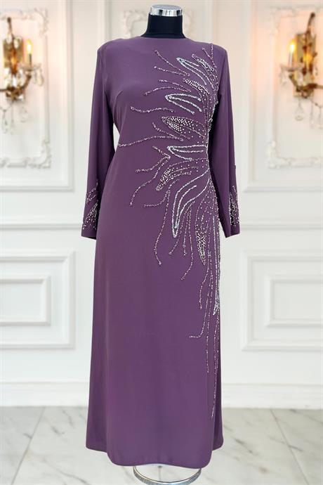 Vera Tesettür Abiye Lavanta