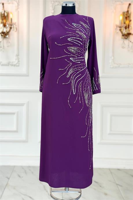 Vera Tesettür Abiye Mürdüm