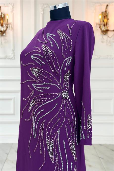 Vera Tesettür Abiye Mürdüm