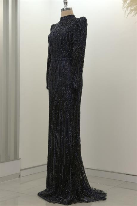 Vickie Tesettür Abiye Lacivert