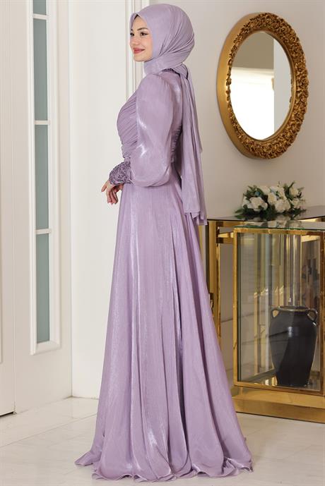 Yağmur Tesettür Abiye Lila