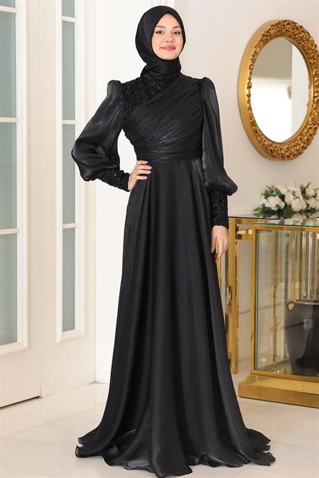 Yağmur Tesettür Abiye Siyah