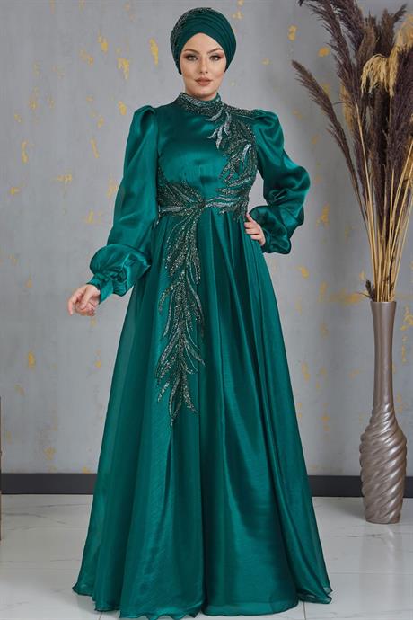 Yağmur Tesettür Abiye Zümrüt