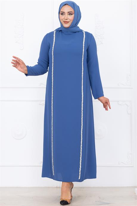 Yakut Tesettür Abiye İndigo