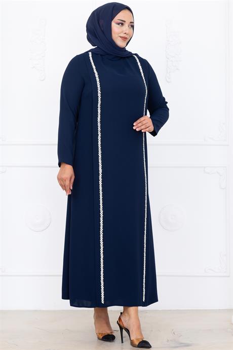 Yakut Tesettür Abiye Lacivert