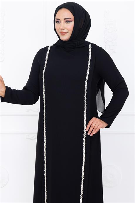 Yakut Tesettür Abiye Siyah