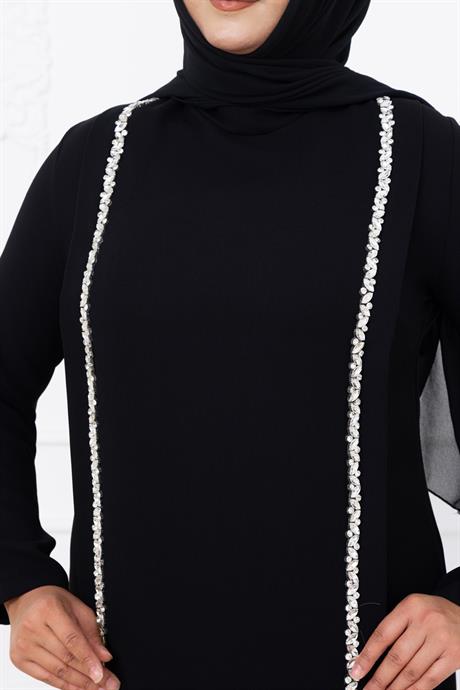 Yakut Tesettür Abiye Siyah