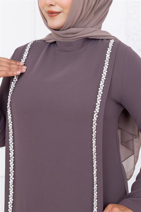 Yakut Tesettür Abiye Vizon