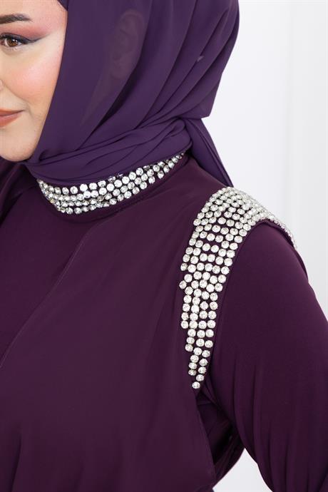 Zambak Tesettür Abiye Mürdüm