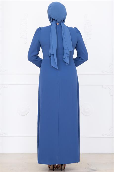 Zührem Tesettür Abiye İndigo