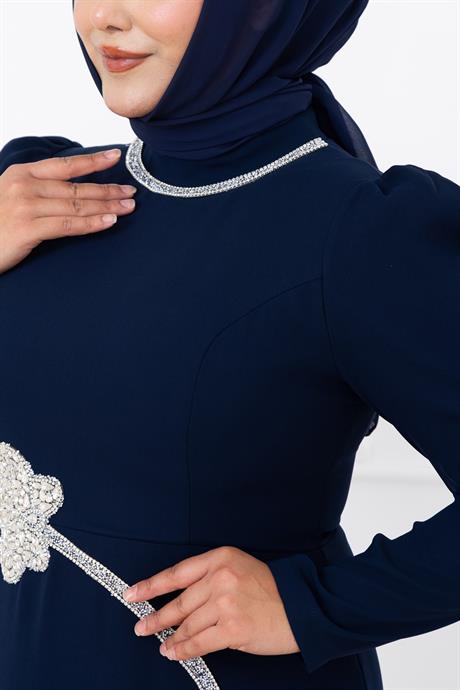 Zührem Tesettür Abiye Lacivert