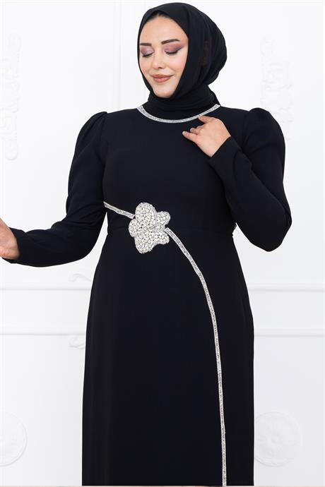 Zührem Tesettür Abiye Siyah