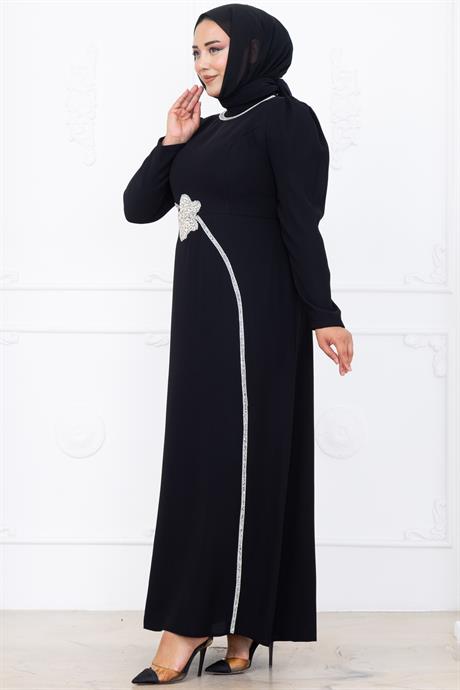 Zührem Tesettür Abiye Siyah