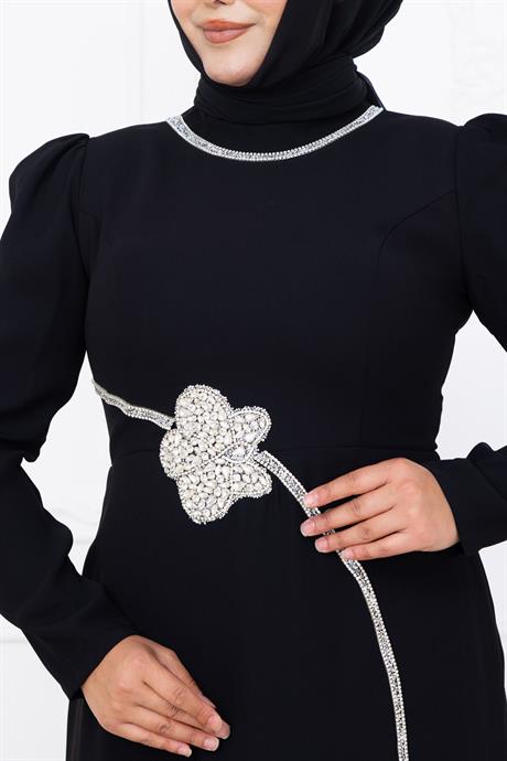 Zührem Tesettür Abiye Siyah