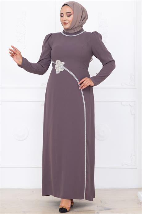 Zührem Tesettür Abiye Vizon