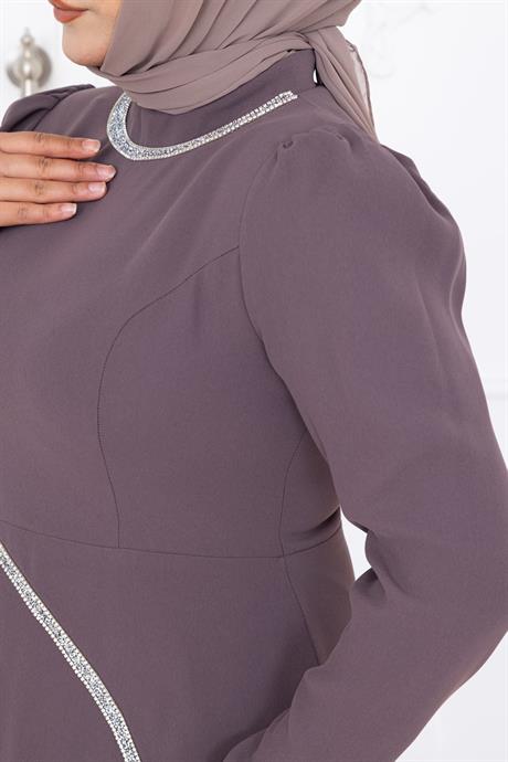 Zührem Tesettür Abiye Vizon