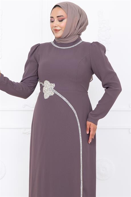 Zührem Tesettür Abiye Vizon