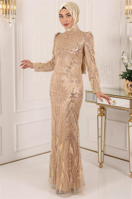 Zümra Tesettür Abiye Gold