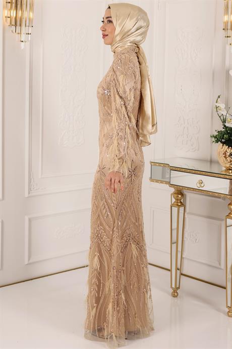 Zümra Tesettür Abiye Gold