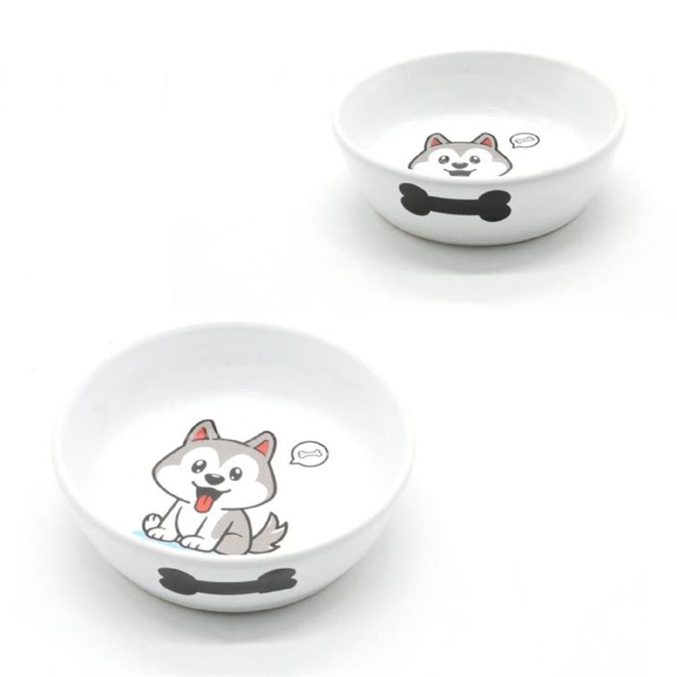 10160-ALLY PAWS DESENLİ SERAMİK MAMA KABI 250ML