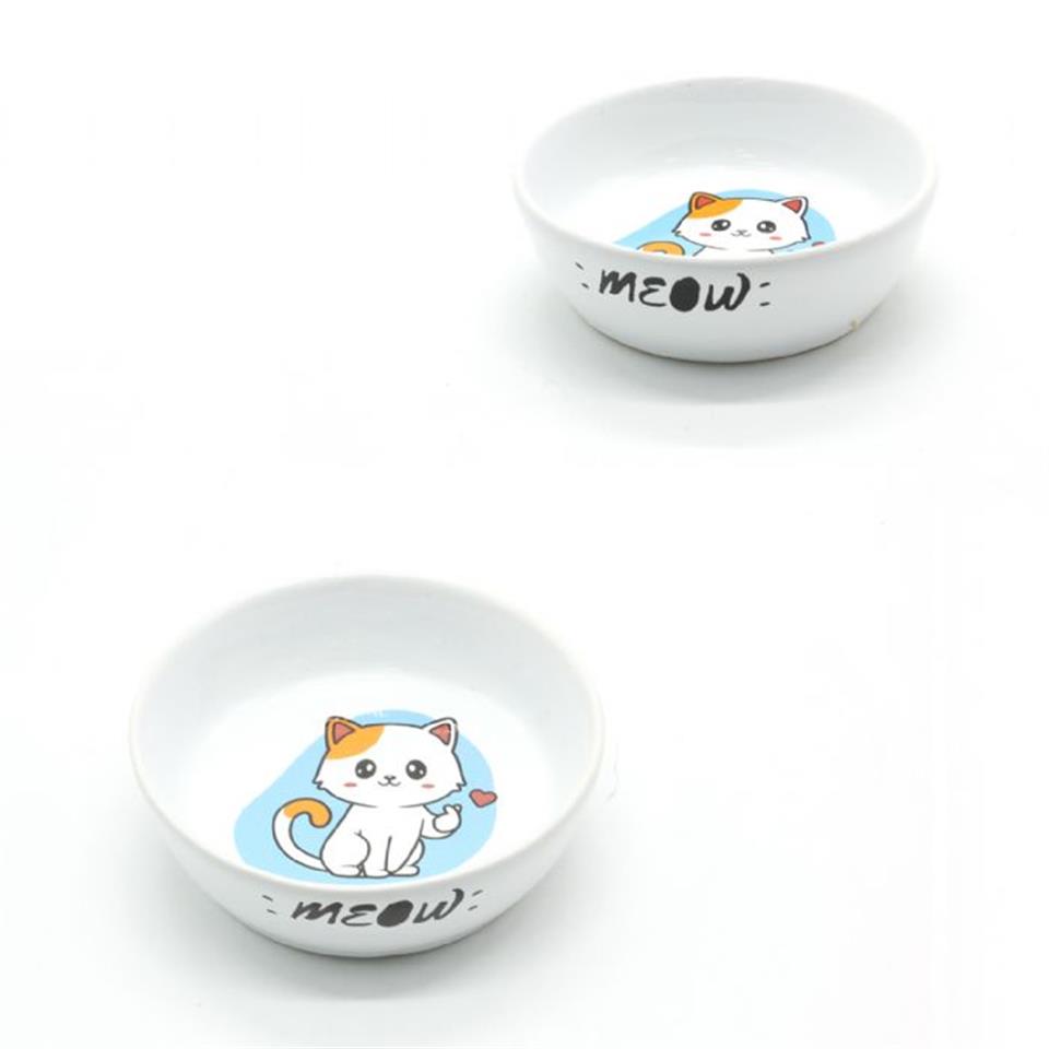 10174-ALLY PAWS DESENLİ SERAMİK MAMA KABI 250ML