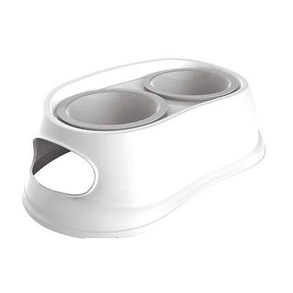 10550301 M-PETS PLASTIC STANDLI 2Lİ MELAMİN MAMA KABI 2X350ML