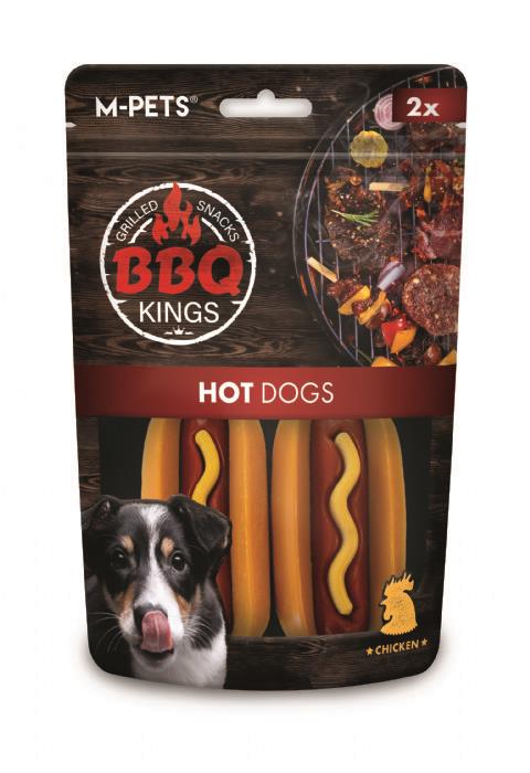 19040899-M-PETS BBQ KINGS HOT DOGS CHICKEN ÖDÜL 135GR