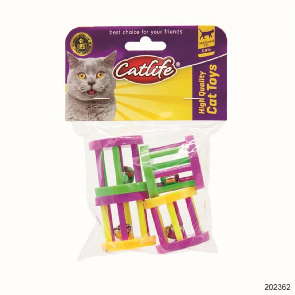202362-CATLİFE ZİLLİ KEDİ OYUNCAĞI 4LÜ PAKET