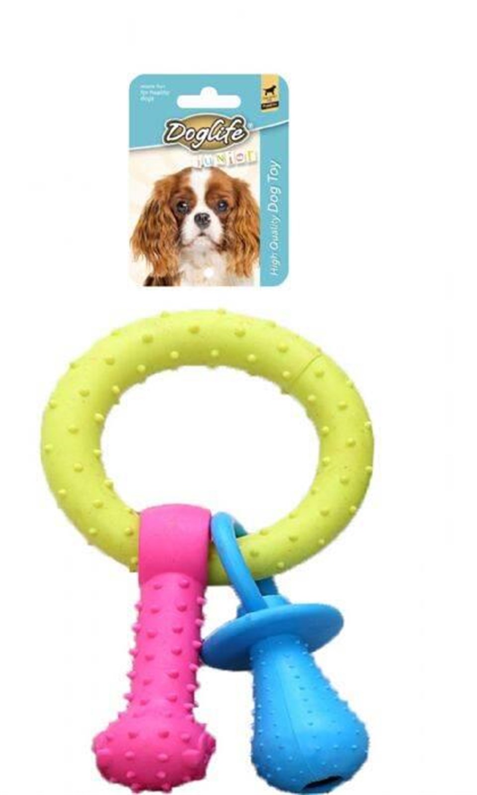 202785-DOGLİFE KÖPEKLER İÇİN KAUÇUK 2 SHOOTER ZİLLİ OYUNCAK