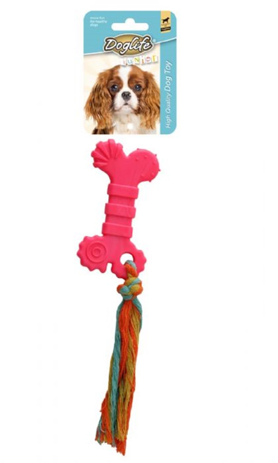 202812-DOGLİFE KÖPEKLER İÇİN İPLİ BONE OYUNCAK