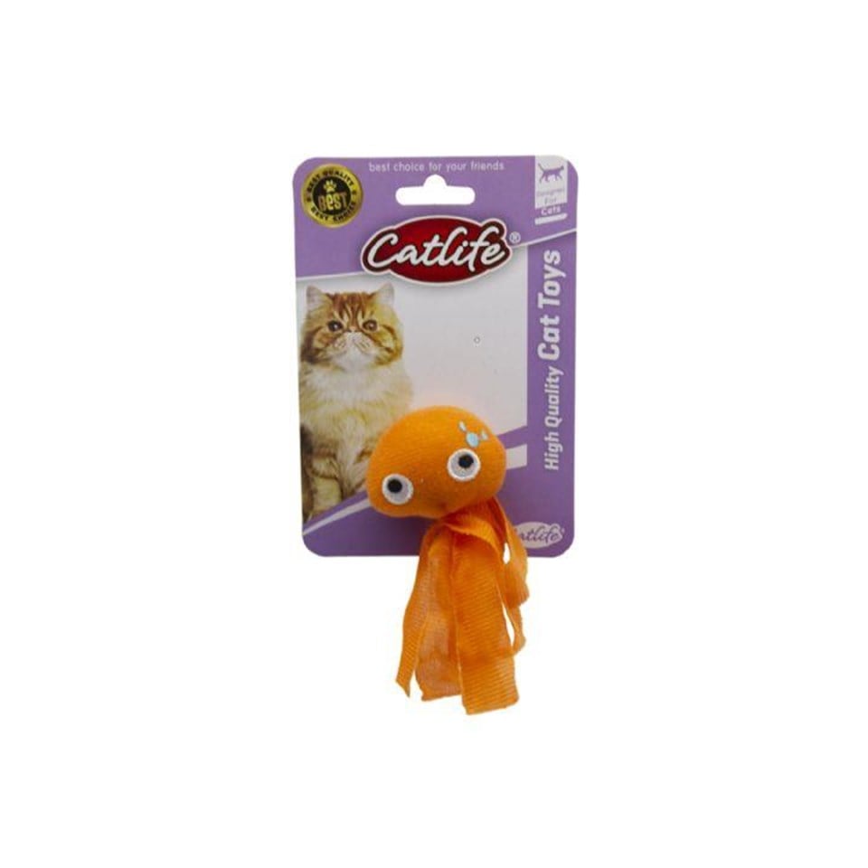 203064-CATLİFE KEDİLER İÇİN SESLİ AHTAPOT OYUNCAK