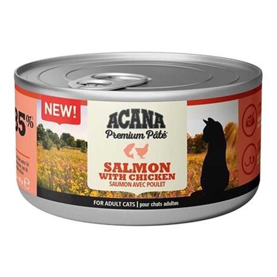 Acana Salmon Chicken Pate (Ezme) Somon Balıklı ve Tavuklu Kedi Konservesi 85 Gr
