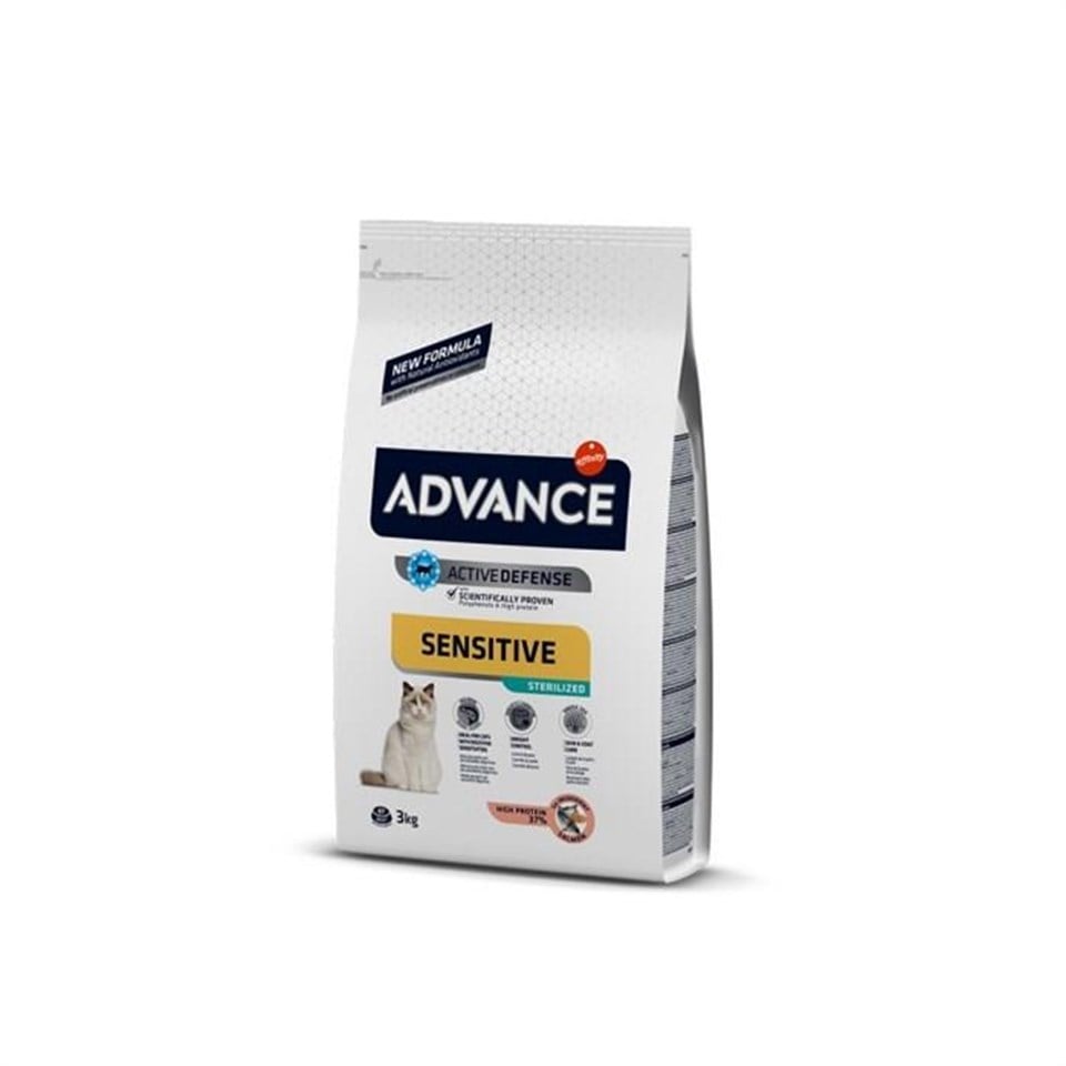 Advance Kısırlaştırılmış Sensitive Somonlu Yetişkin Kedi Maması - 3 Kg
