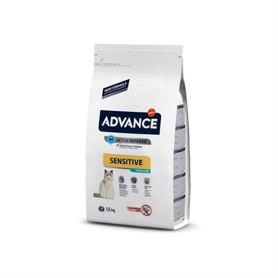 Advance Kısırlaştırılmış Sensitive Somonlu Yetişkin Kedi Maması - 1,5 Kg