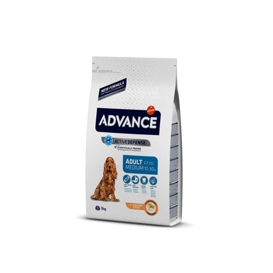 Advance Orta Irk Yetişkin Köpek Maması - 3 Kg