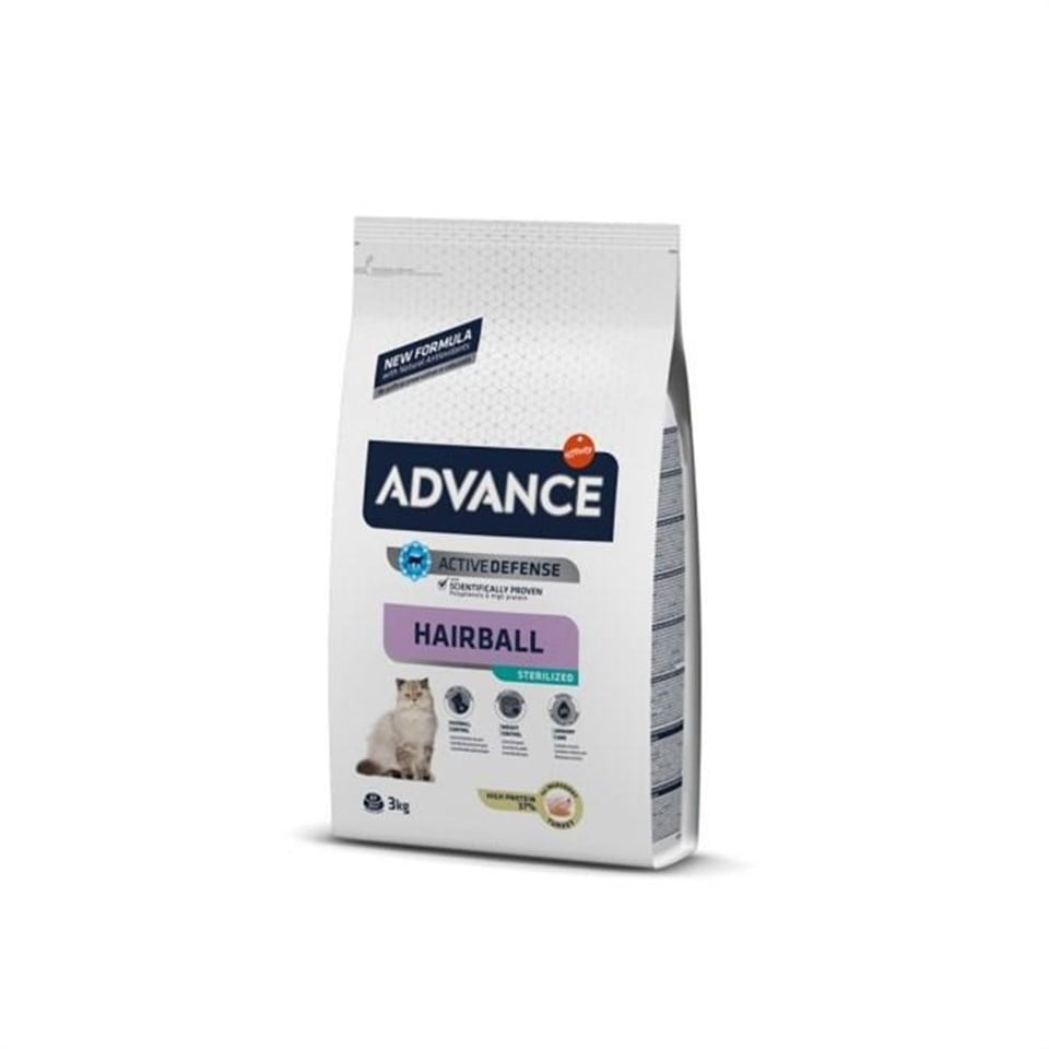 Advance Sterilized Hairball Hindili Kısırlaştırılmış Kedi Maması 3 Kg