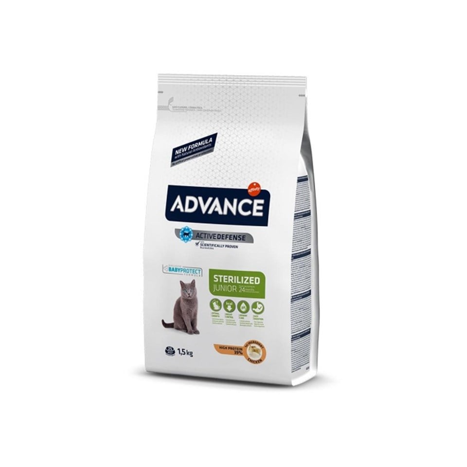 Advance Young Kısırlaştırılmış Tavuk Etli Genç Kedi Maması - 1,5 Kg